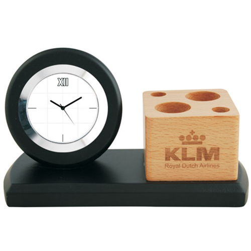 Wooden Table Top with clock