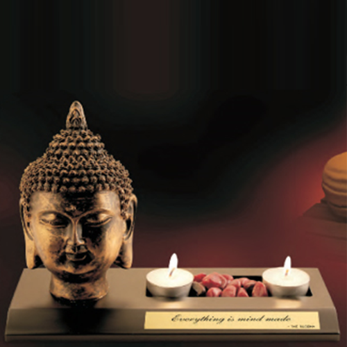 Budha with Tealite candle holder